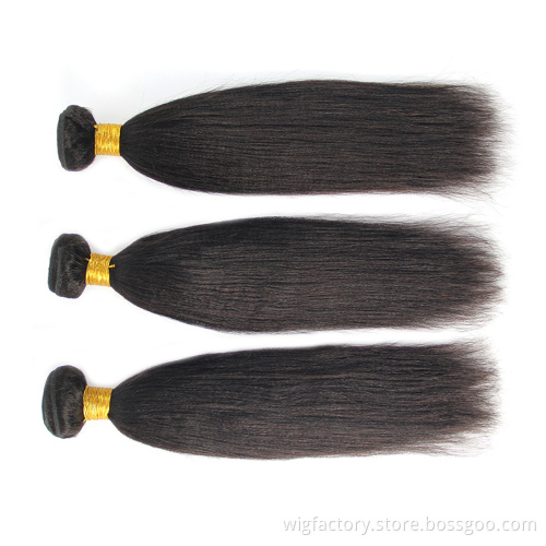 Yaki straight hair bundles100% Human Hair Weave Bundles,human hair extension bundles with closure,Brazilian Hair bundles of hu